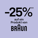 25% Rabatt auf ein braun Produkt (Code 3888)